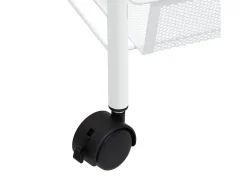 Carrinho de cozinha com 4 prateleiras ferro 46x26x85 cm branco