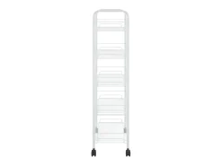 Carrinho de cozinha com 5 prateleiras ferro 46x26x105 cm branco