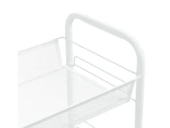 Carrinho de cozinha com 5 prateleiras ferro 46x26x105 cm branco