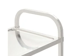Carrinho de cozinha de 5 níveis 107x55x147 cm aço inoxidável