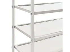 Carrinho de cozinha de 5 níveis 107x55x147 cm aço inoxidável