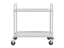 Carrinho de cozinha de 2 níveis 95x45x83,5 cm aço inoxidável