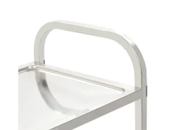 Carrinho de cozinha de 2 níveis 95x45x83,5 cm aço inoxidável