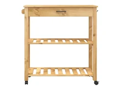 Carrinho de cozinha MONZA 84x40x88,5 cm madeira de pinho maciça