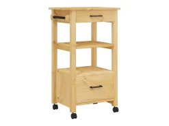 Carrinho de cozinha MONZA 48x40x88,5 cm madeira de pinho maciça