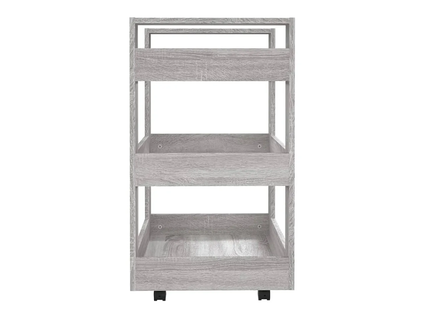 Carrinho de cozinha 60x45x80 cm derivados madeira cinza sonoma