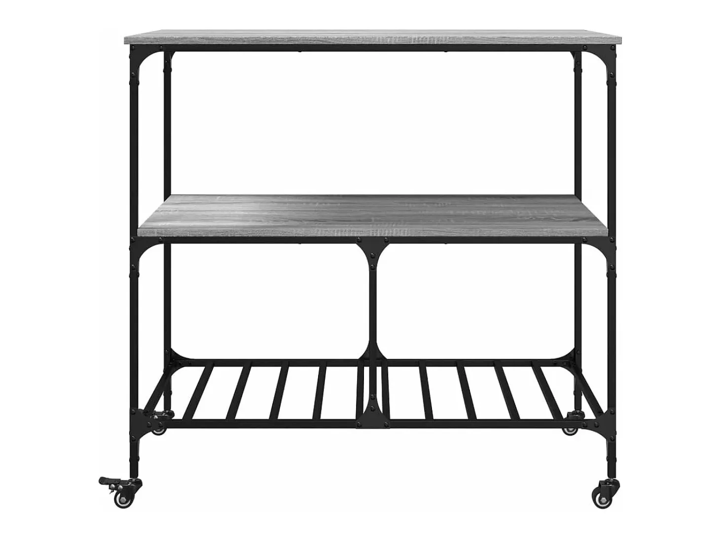 Carrinho de cozinha 100x50x95 cm derivados madeira cinza sonoma