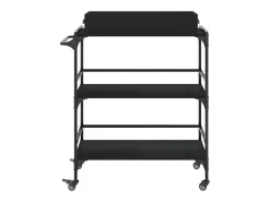 Carrinho de cozinha 81,5x41x92,5 cm derivados de madeira preto