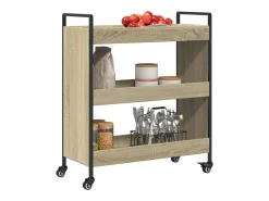 Carrinho de cozinha 70x30x82 cm deriv. madeira carvalho sonoma