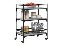 Carrinho de cozinha 65x40x86,5cm derivados madeira cinza sonoma