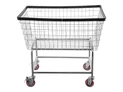 Carrinho de Roupa com Rodas SucceBuy, Cesto de Roupa Resistente de 4,5 Alqueires com Rodas de 12.7Cm