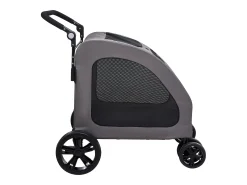Carrinho para Cão SucceBuy, 4 Rodas com Freios, Capacidade de Carga 73 kg, Altura Ajustável, Tecido Oxford 600D