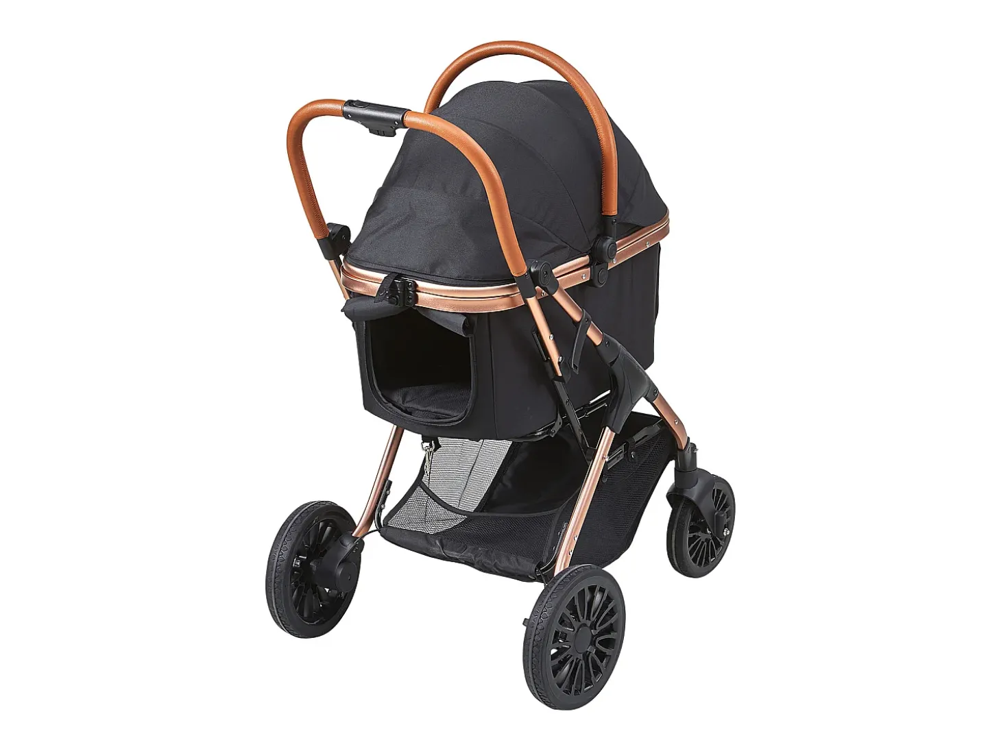 Carrinho para Cão SucceBuy, 4 Rodas com Freios, Capacidade de Carga 30 kg, Tecido Oxford 800D, para Cães de Porte Pequeno/Médio, Preto