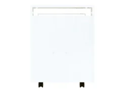 Carrinho secretária 60x45x60cm deriv. madeira branco brilhante