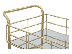 Carrinho VKH4, Ouro, 60x30,5x80 cm, Kendra Home