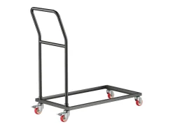 Carro de Serviço Plegável SucceBuy 136 kg para 25 Cadeiras, Armazenamento Vertical em Forma de L