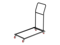Carro de Serviço Plegável SucceBuy 136 kg para 25 Cadeiras, Armazenamento Vertical em Forma de L