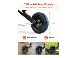 Carro de Suporte Porta-Cadeira Plegável SucceBuy, para 10 Cadeiras, Carga 68kg para Puxar
