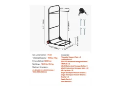 Carro de Suporte Porta-Cadeira Plegável SucceBuy, para 10 Cadeiras, Carga 45kg para Puxar