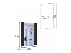 Casa de banho Mirror Madrid, com forma rectangular