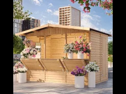 Casa de jardim de madeira - H232x336x263 cm / 6m² - M150A