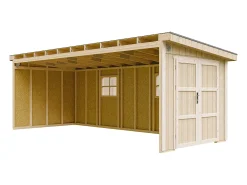 Casa de jardim qualidade premium sem piso e parede lateral - 14.3 m² / A231x248x648 cm - M941B