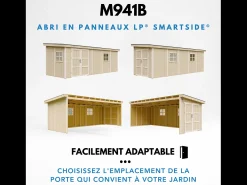 Casa de jardim qualidade premium sem piso e parede lateral - 14.3 m² / A231x248x648 cm - M941B