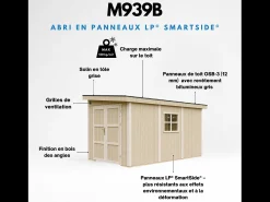 Casa de jardim qualidade premium sem piso e parede lateral - 8.68 m² / A231x248x412 cm - M939B-HARVEST HONEY