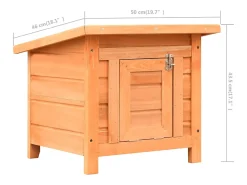 Casa para gatos pinho e abeto maciços 50x46x43,5 cm