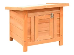 Casa para gatos pinho e abeto maciços 50x46x43,5 cm