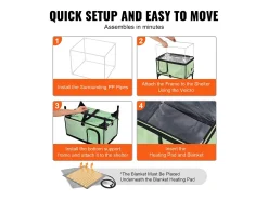 Casa para Gatos, SucceBuy Cuboid Green, Casa Elevada e Aquecida para Gatos (L) com Almofada Térmica