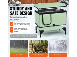 Casa para Gatos, SucceBuy Cuboid Green, Casa Elevada e Aquecida para Gatos (L) com Almofada Térmica