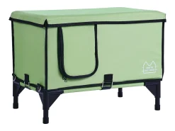 Casa para Gatos, SucceBuy Cuboid Green (M) Casa Elevada e Aquecida para Gatos com Almofada Térmica