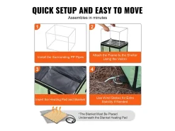 Casa para Gatos, SucceBuy, Casa Elevada e Aquecida para Gatos, Pequena, Verde, com Almofada Térmica