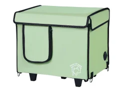 Casa para Gatos, SucceBuy, Casa Elevada e Aquecida para Gatos, Pequena, Verde, com Almofada Térmica