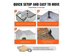 Casa para Gatos, SucceBuy Casa Aquecida - Abrigo para Gatos Exterior com Almofada Térmica - Verde - Grande
