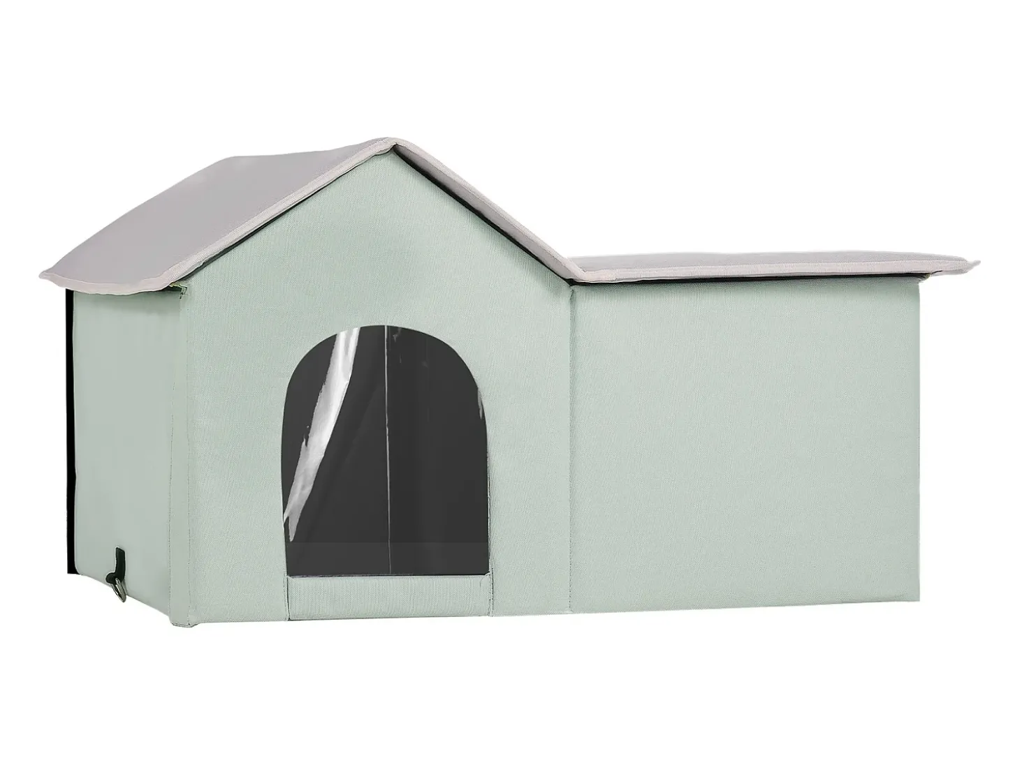 Casa para Gatos, SucceBuy Casa Aquecida - Abrigo para Gatos Exterior com Almofada Térmica - Verde - Grande