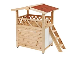 Casa para gatos Tyrol Alpin 88x57x77 cm castanho-claro