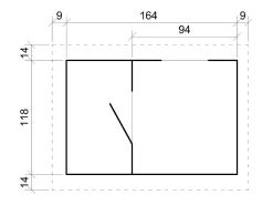 Casa stilt para crianças - 1.1m² / 182x146xH205cm - M501B