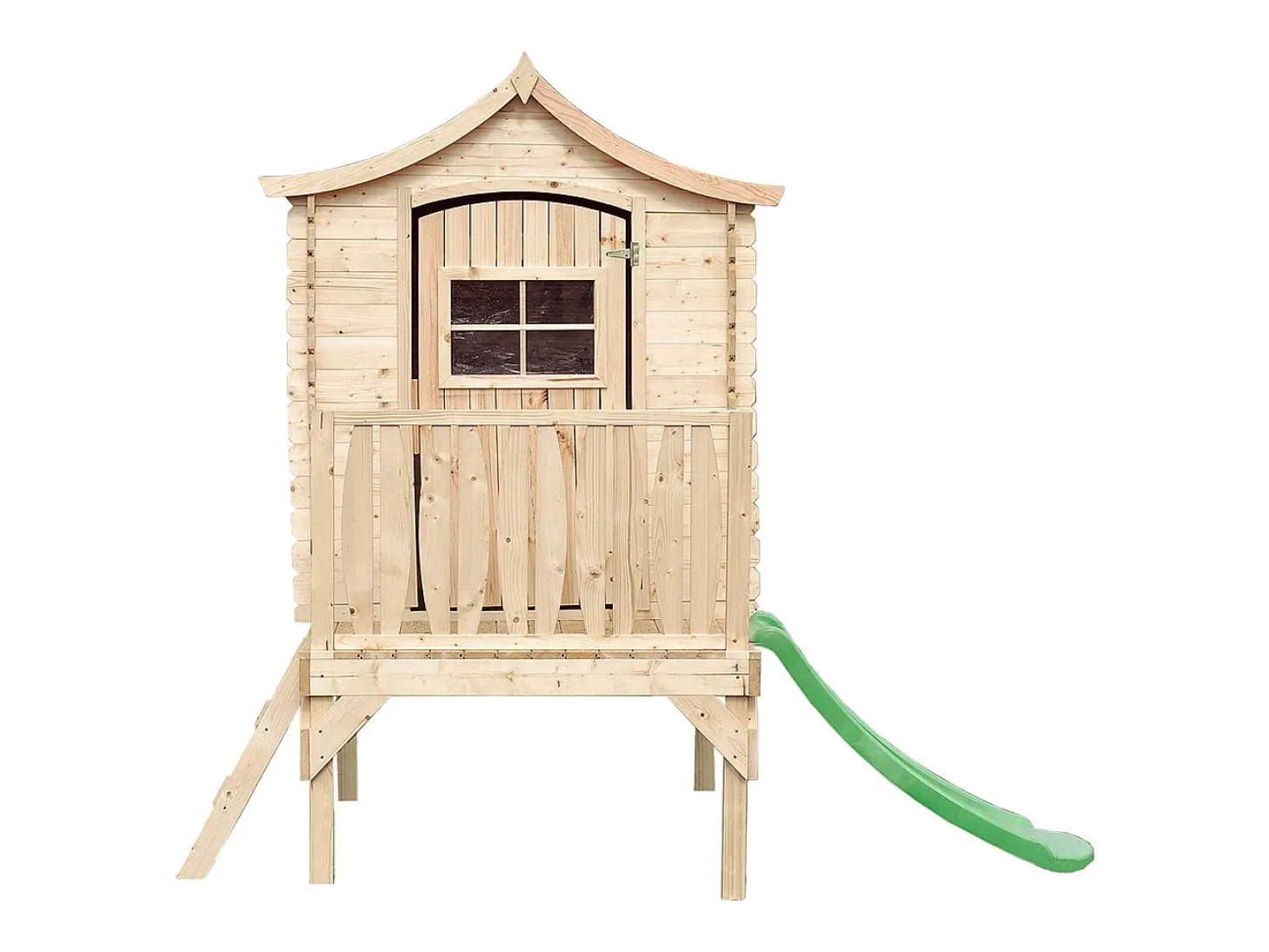 Casa stilt para crianças com slide - 1.1m² / 112x146xH212 cm - M550A
