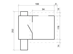 Casa stilt para crianças com slide - 1.1m² / 112x146xH212 cm - M550A