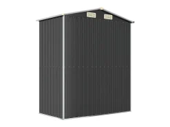 Casinha de jardim cabana depósito galpão externo galpão robusto para ferramentas 192 x 108 x 223 cm aço galvanizado antracite 02_0022194