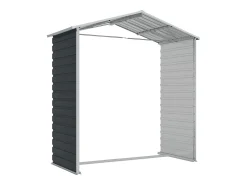 Casinha de jardim cabana depósito galpão externo galpão robusto para ferramentas 191 x 130 x 198 cm aço galvanizado antracite 02_0022183