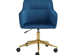 Caspar | Cadeira de Escritório Azul Dourado