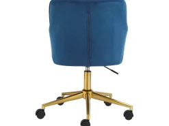 Caspar | Cadeira de Escritório Azul Dourado