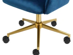 Caspar | Cadeira de Escritório Azul Dourado