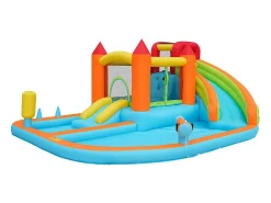 Castelo inflável com soprador, piscina, deslizamento, pistola de água - 3 a 8 anos - Max 180kg Load - 460x343x190cm