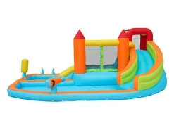 Castelo inflável com soprador, piscina, deslizamento, pistola de água - 3 a 8 anos - Max 180kg Load - 460x343x190cm