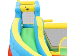 Castelo insuflável 5 em 1 para crianças com escorrega e piscina - Tecido Oxford azul 364x315x239 cm