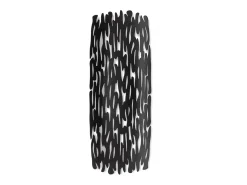 Centro de mesa Bark Alessi em aço inoxidável 18/10 preto, design casca de árvore, 51,5x19,5 cm, leve e decorativo